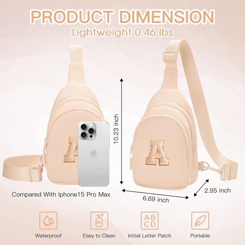 Viverte Small Initial Sling Bag for Girls & Women - Cute Crossbody Fanny Pack Gift - Image 4